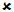 A screenshot of the cross symbol inserted in Excel
