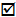 A screenshot of the tick symbol in a box inserted in Excel