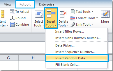 How to insert random numbers in a range in Excel?