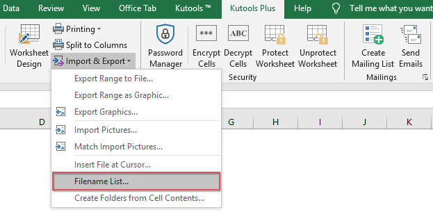 How to list all files in folder and subfolders into a worksheet?