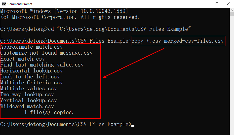doc fusionar-múltiples-archivos-csv-en-uno-archivo-de-excel-cmd 8