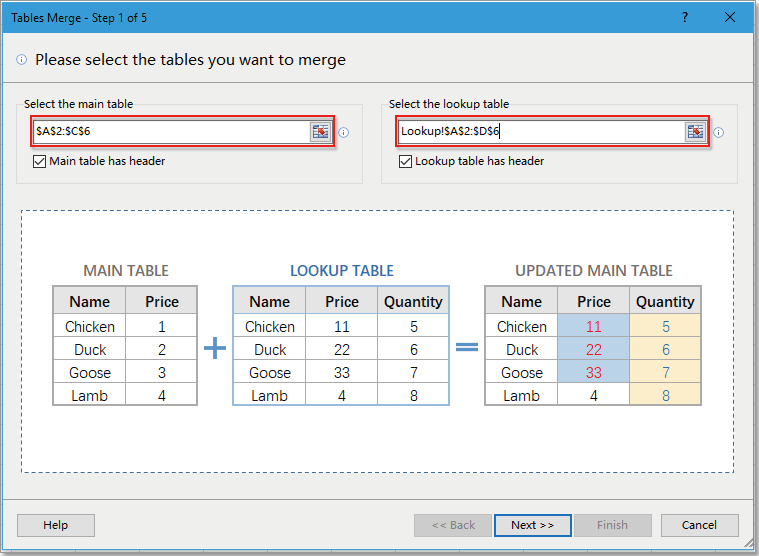 separately select the main table and lookup table 