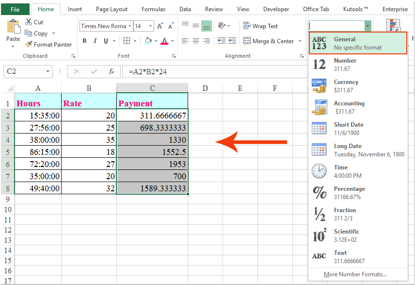 Comment multiplier les heures et les minutes par un taux horaire dans