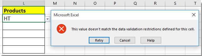 How to only allow certain values input or enter in Excel?
