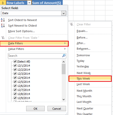 filtered on data table pivot create Excel filter and pivot a How in table to 2007/2010