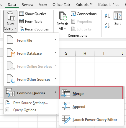 Power Query: Compare two tables in Excel