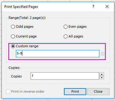 How to print all pages in a sheet or workbook?