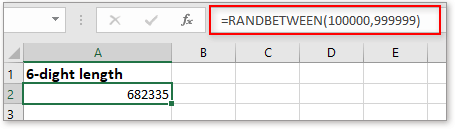 Generate number with the specific in