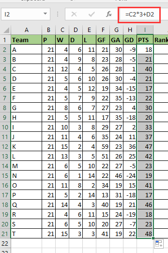 clasificación doc tabla 2 de la liga
