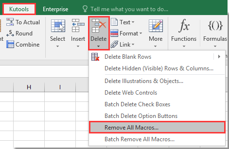 How to remove all Macros in Excel?