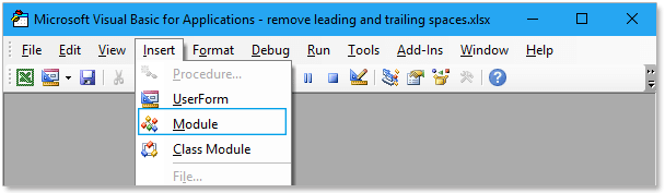 How to remove leading and trailing spaces in excel cells 