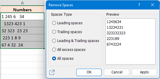 Excel Remove Spaces: Leading, Trailing, Extra or All Spaces