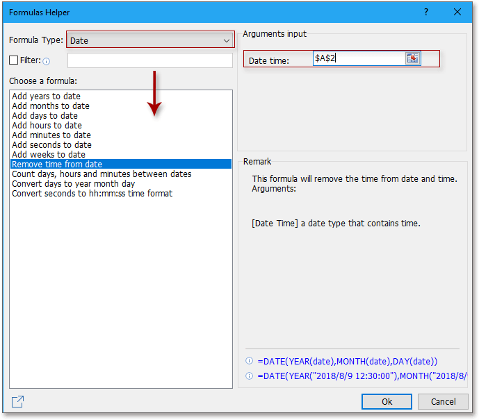 How to remove time from date in Excel?