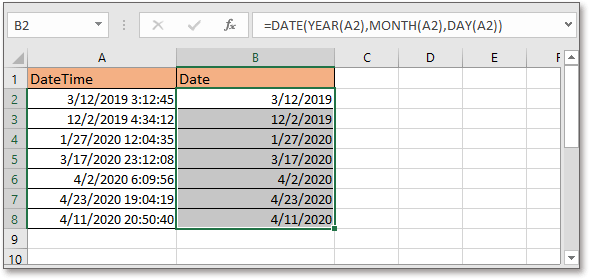 How To Remove Time From Date In Excel