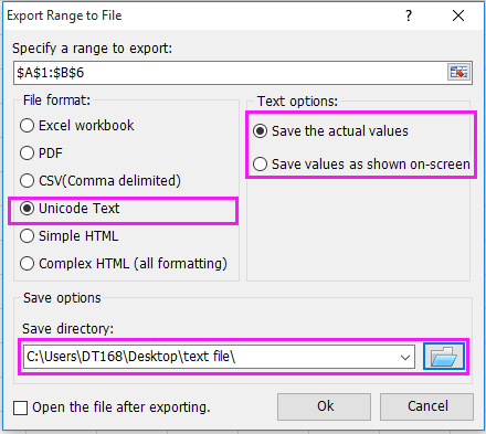 How to save each sheet as separate text file from a workbook?
