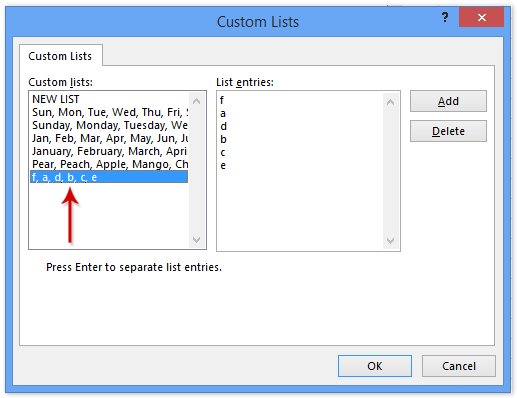 How to save custom sort criteria/order in Excel?