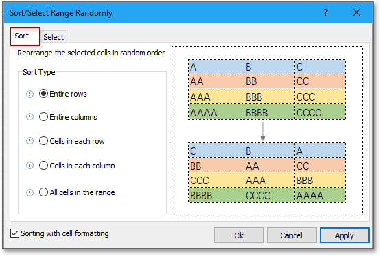 How to select cells randomly in Excel?