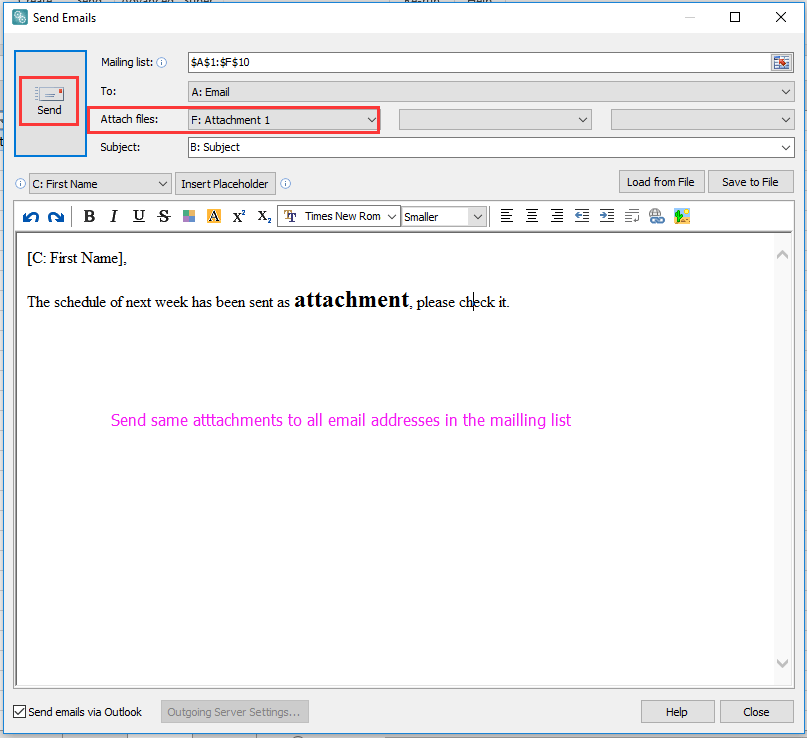 How to send worksheet only through Outlook from Excel?