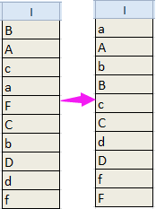大文字と小文字を区別するドキュメントの並べ替え2