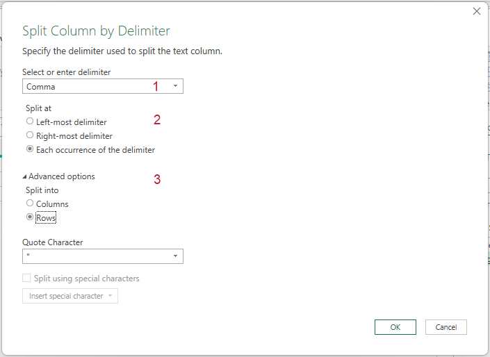 Excel How to split delimited text to rows