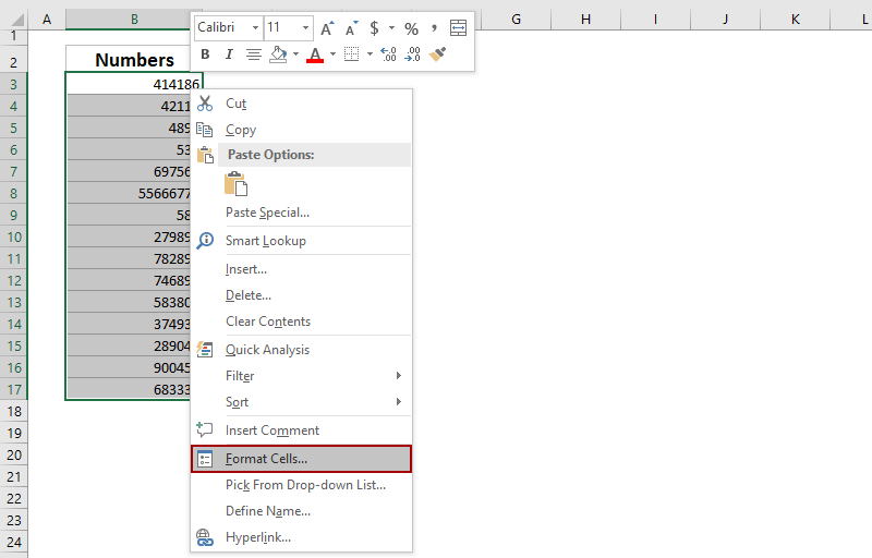 How to start numbers with 0 (zero) in Excel?