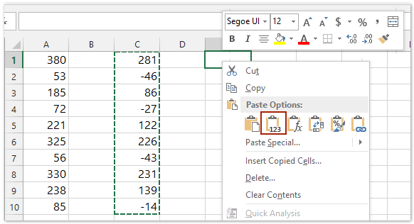 How To Subtract A Number From A Range Of Cells In Excel?