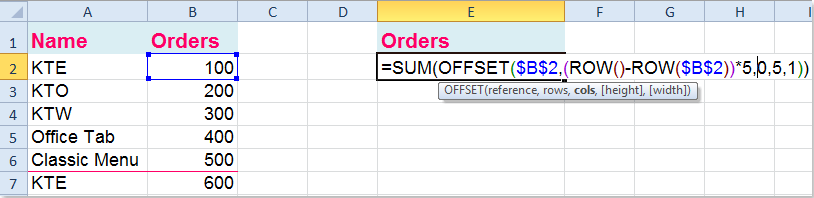 How To Sum Every N Rows Down In Excel 