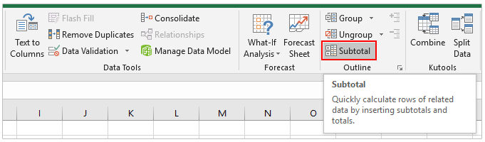 How to add subtotals and total row in a table in Excel?