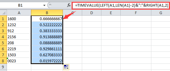 How to convert time string to time in Excel?