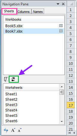 How to toggle / switch between two sheets back and forth in Excel?