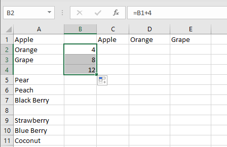 How to quickly transpose blocks of data from rows to columns in Excel?