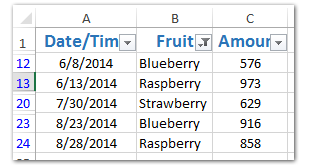 How to average filtered cells/list in Excel?