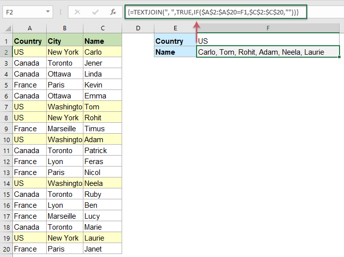 Vlookup and return multiple values based on one or multiple criteria