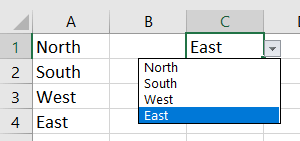 How to zoom up or down the cells while clicking at data validation list ...