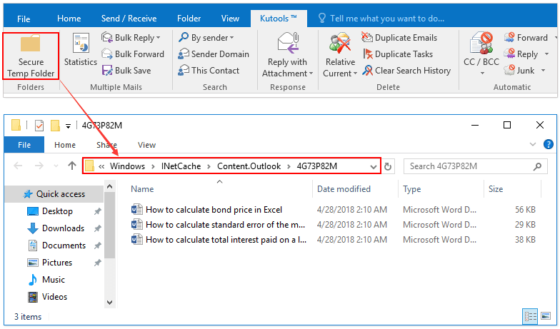 Insert hyperlink to a folder in outlook - messengertop