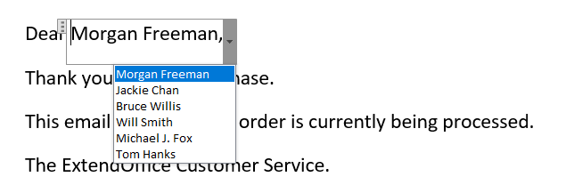 How to Add a Drop-down List in Email Template and Use it in Outlook?