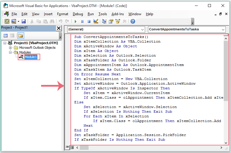 How to convert multiple appointments to tasks quickly in Outlook?