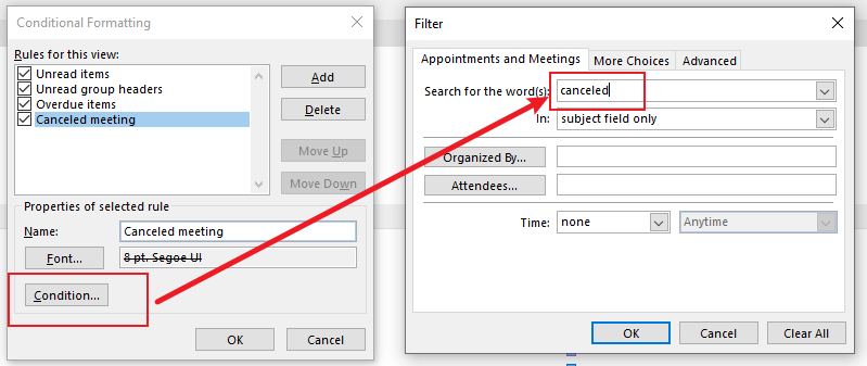 How To Auto Strikethrough Canceled Meetings In Outlook 