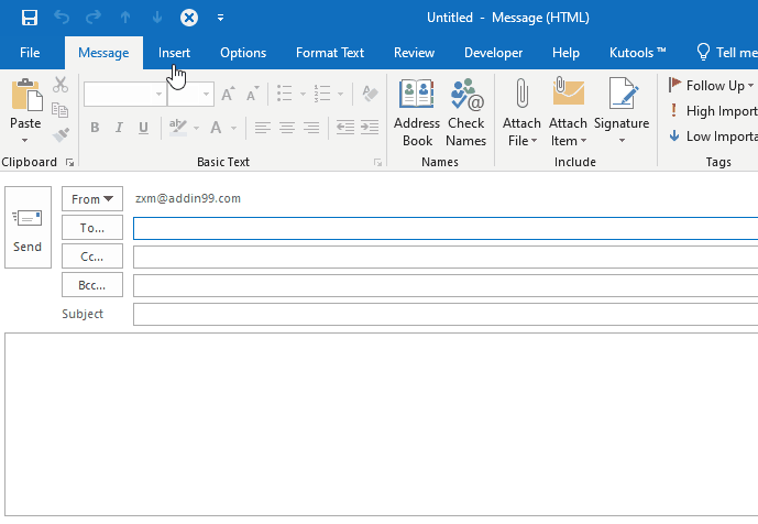How To Automatically Fill Email Subject With Attachment Name In Outlook 