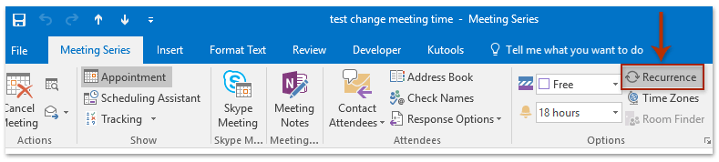 How To Change Recurring Meeting Time In Outlook Calendar 