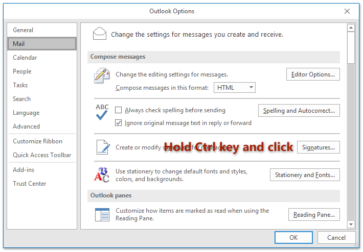 How do you change the signature in Outlook?