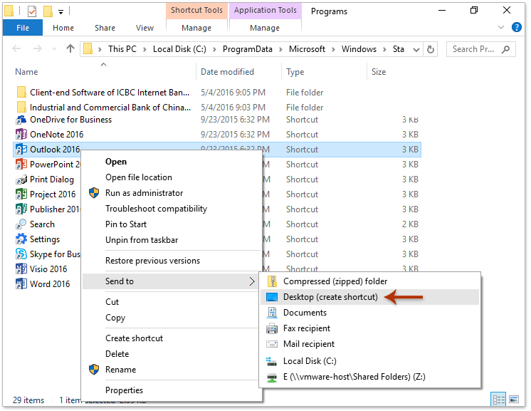 How To Create A Desktop Shortcut For Outlook Calendar specific Folder 