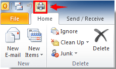 How to add print button to Outlook ribbon?