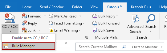 Auto bcc in Outlook by using Kutools for Outlook