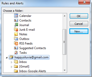 How to automatically email to folder in Outlook?