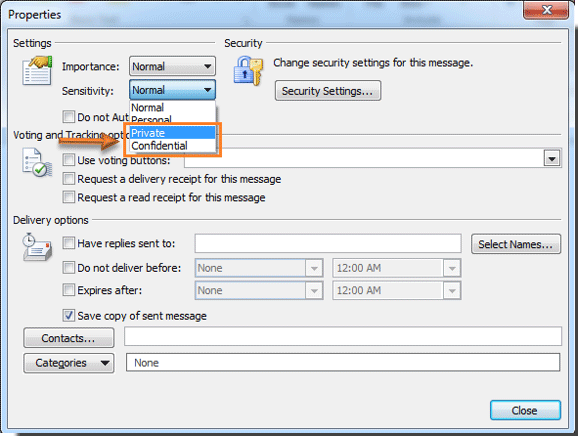 How To Mark Email Message As Private Or Confidential In Outlook 