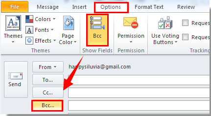 How to send email to undisclosed recipients in Outlook?