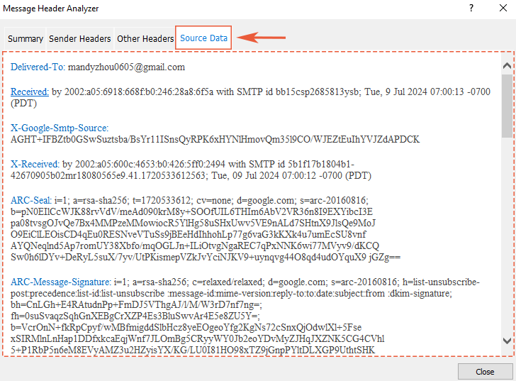 How to view source code of html email body in Outlook?