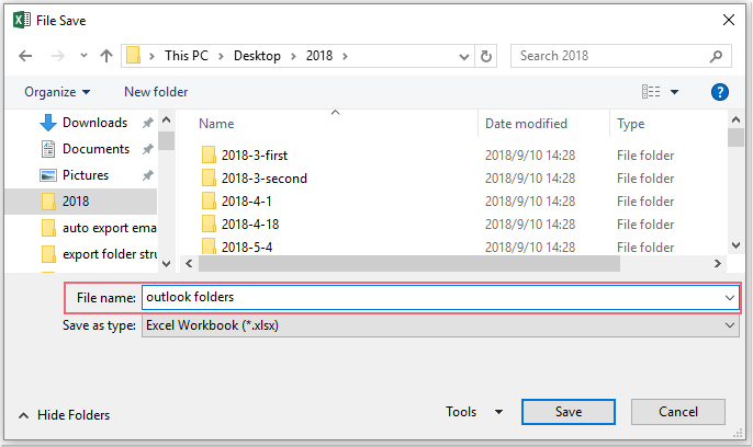 doc export folder structure to excel 3