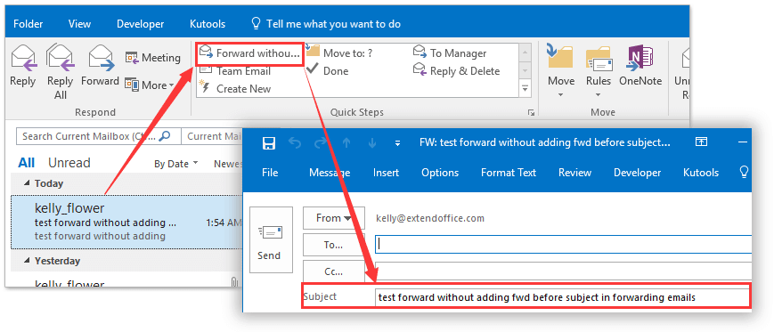 How to forward email without adding fw before subject in ...